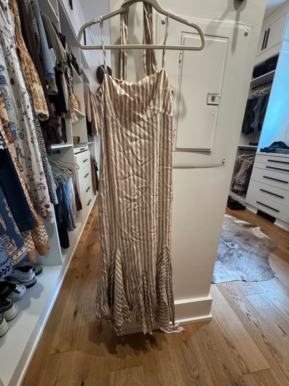 Stripe spaghetti strap dress